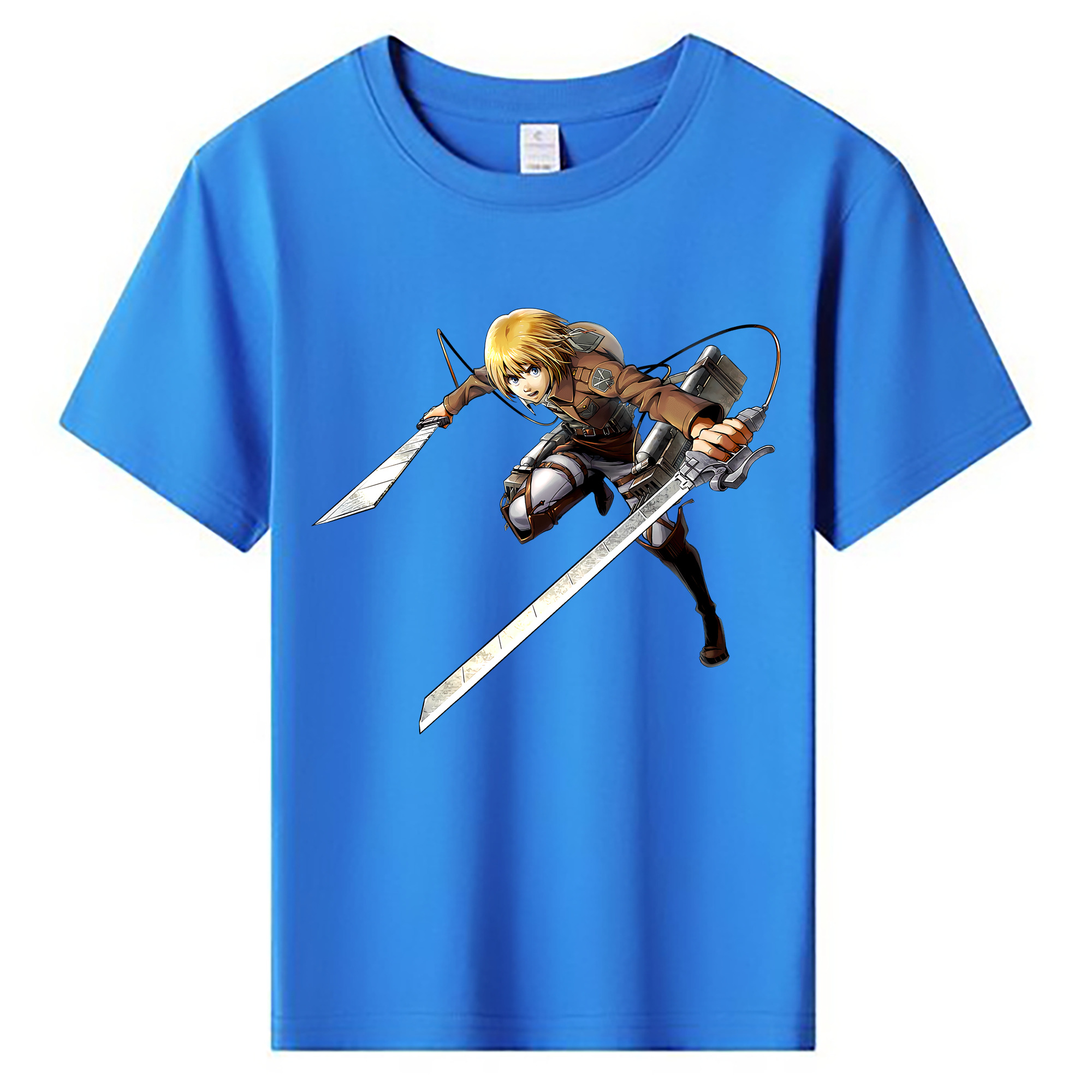 （画像用） 進撃の巨人 アルミン·アルレルト Attack on Titan Armin Arlert 綿100％キッズTシャツ（フロントプリント）